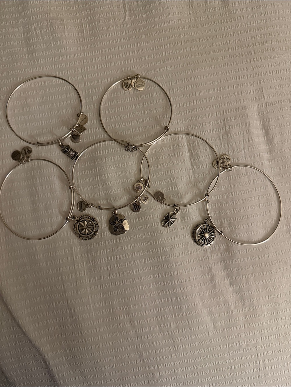 Alex and Ani Silver Charm Bangle Set